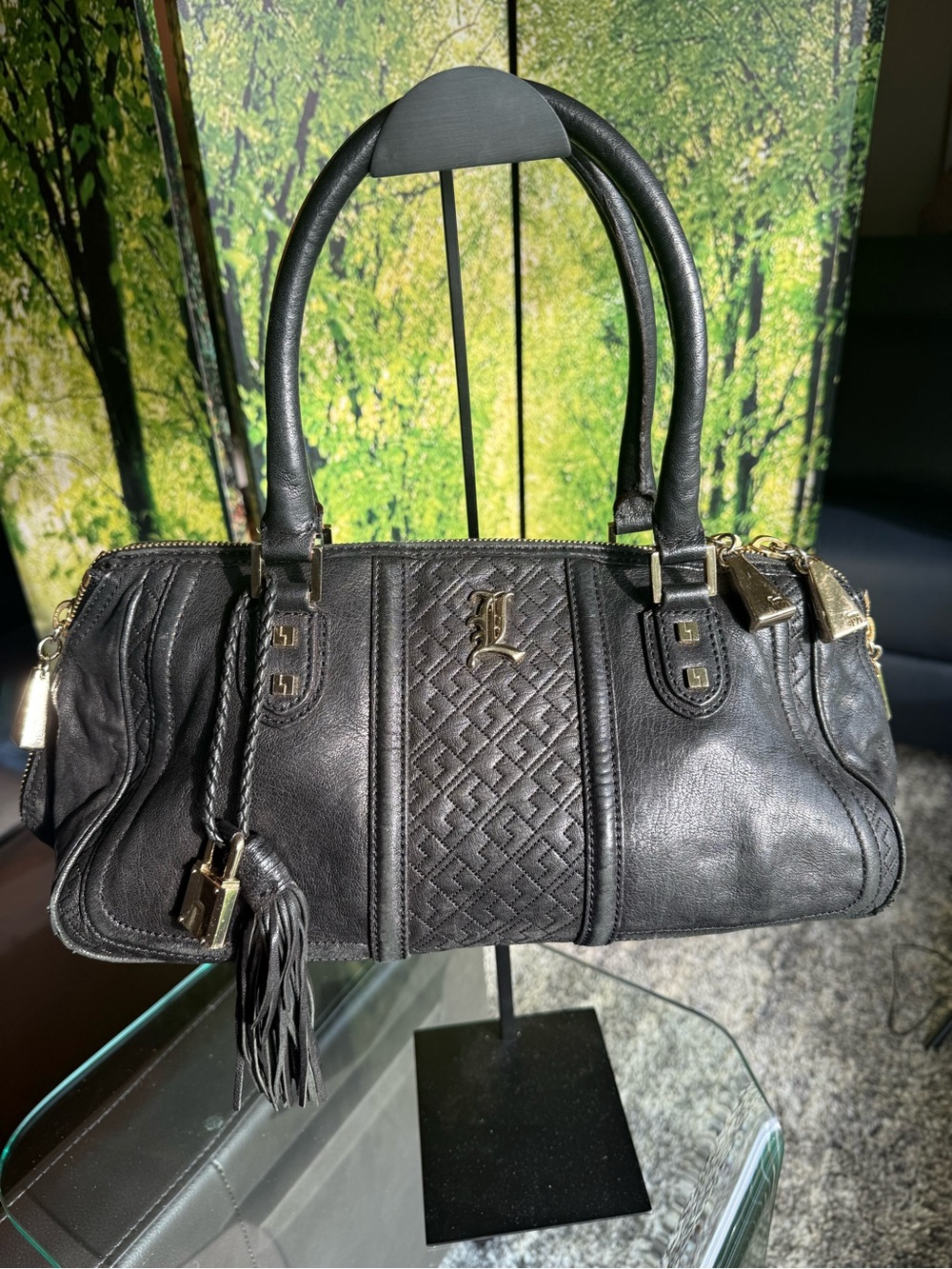 🖤 Rare vintage Y2K L.A.M.B. by Gwen Stefani leather satchel handbag.